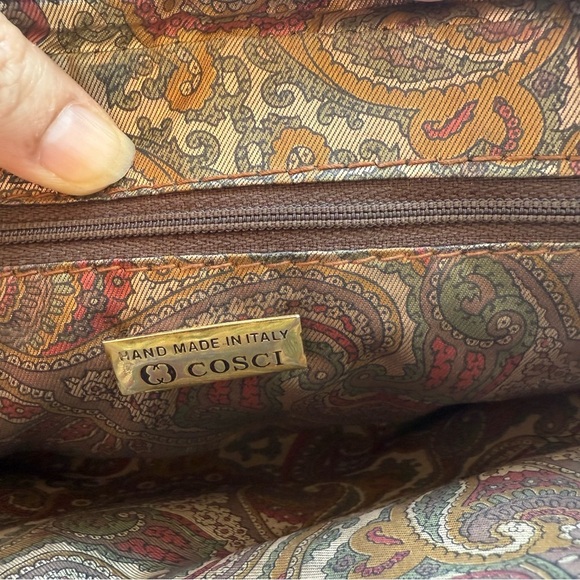 Cosci Hand Made in Italy Elegant Brown Woven Crossbody Bag - Picture 13 of 16